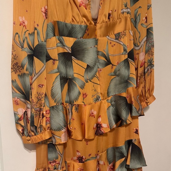 Johanna Ortiz x H&M collab Floral Mustard Yellow Dress with Bow - Picture 16 of 16